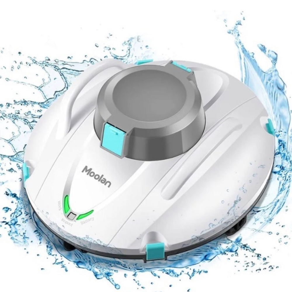 Moolan Automatic Robotic Pool Vacuum Cleaner,Cordless Pool Vacuum Cleaner